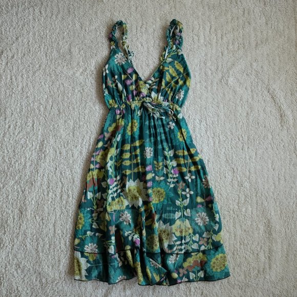 Green Floral Summer Dress - Picture 1 of 3